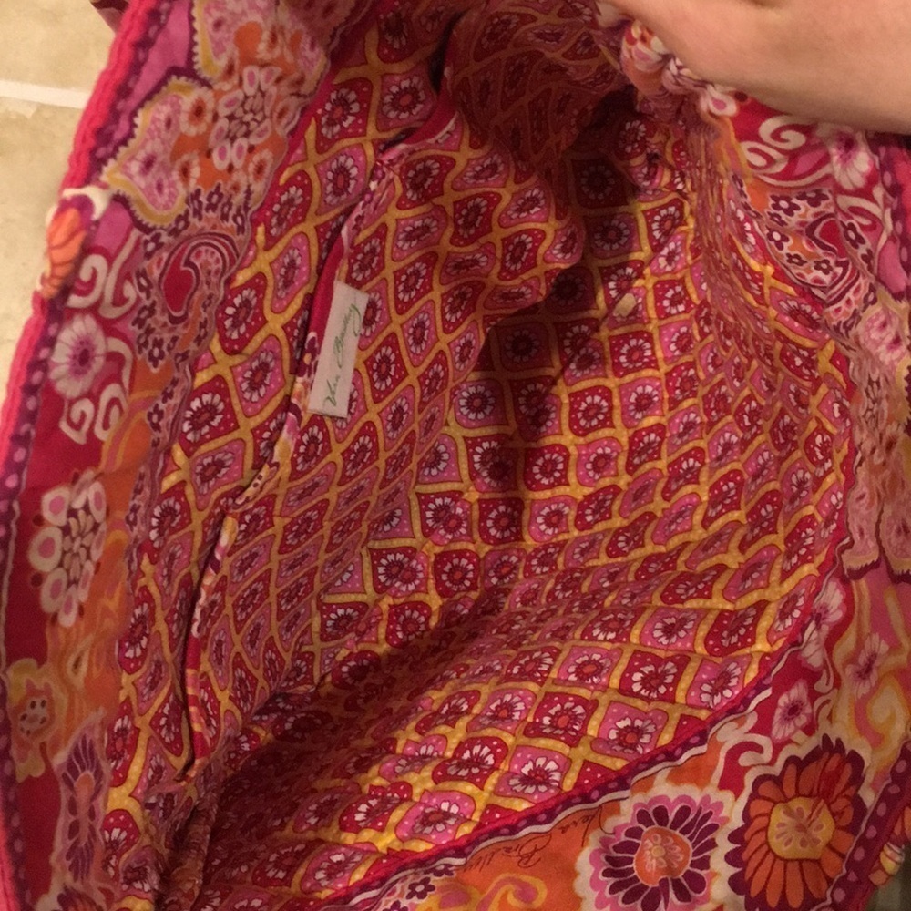 vintage Vera Bradley retired color Raspberry fizz quilted cotton tote bag - Picture 4 of 5